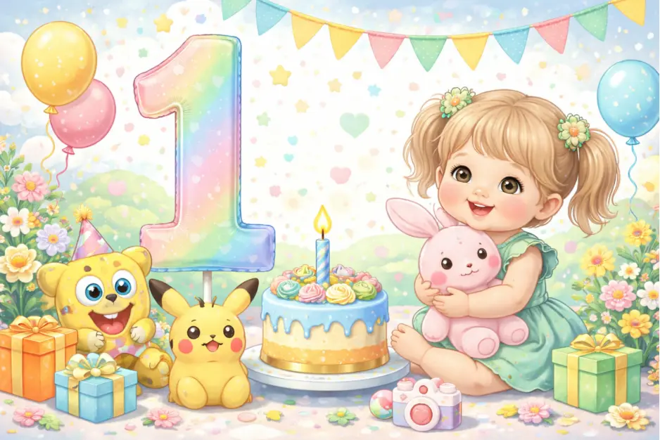 Sweet and simple birthday messages for a 1-year-old princess from parents