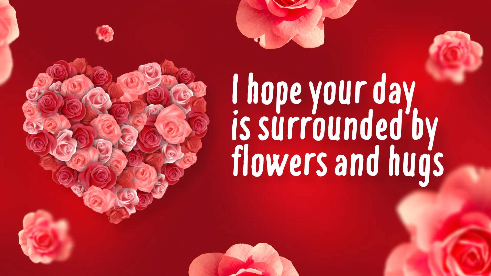 Happy birthday picture for her with flowers and a warm emotional wish