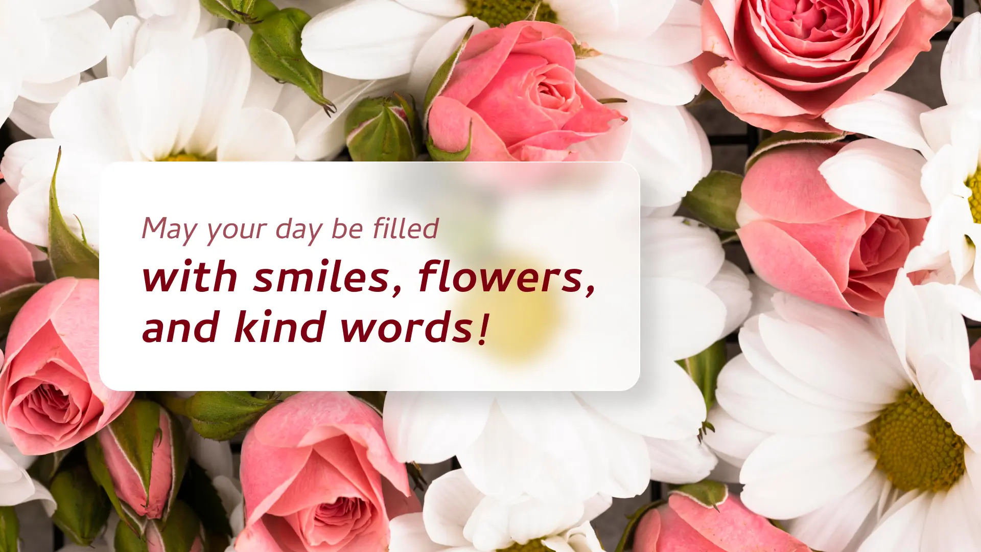 Bright and pretty greeting card for her with a warm and simple birthday message