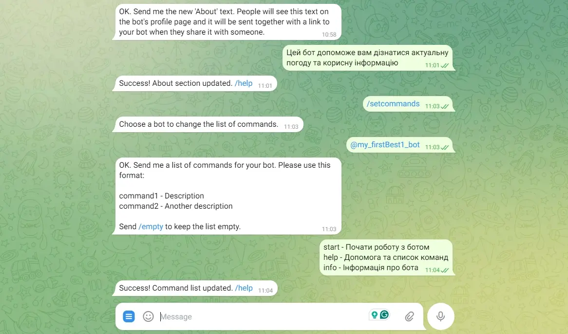 How to Create a Telegram Bot Step 3