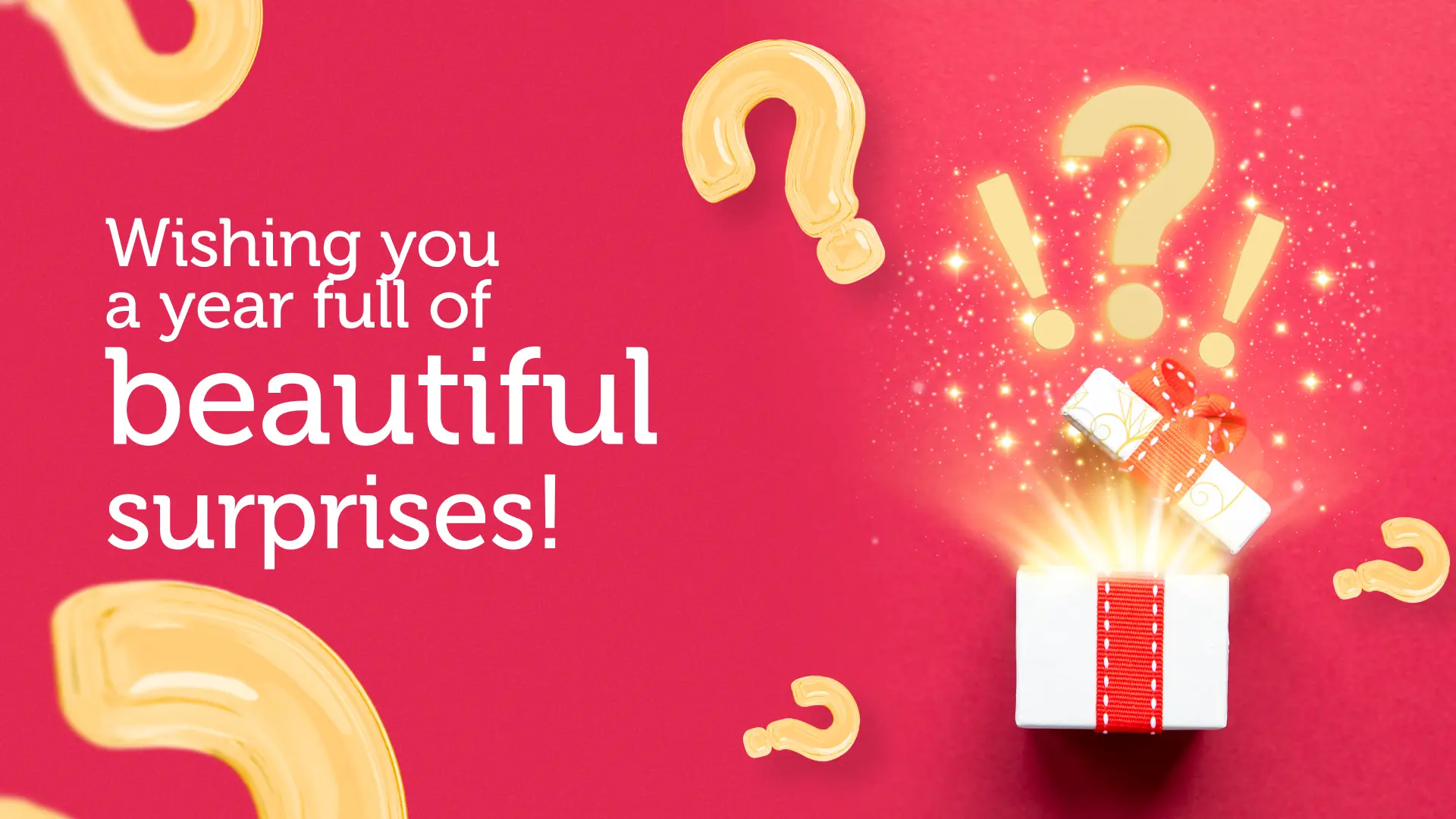 Elegant birthday greeting card for women – uplifting message about pleasant surprises